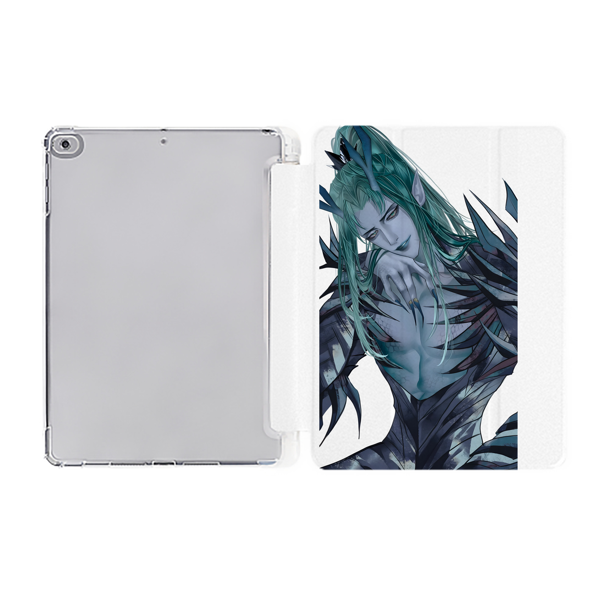 （画像用） Ne Zha 2 ナタ 魔童の大暴れ IPad ケース ペン収納付き 三つ折りスタンド PUレザー×シリコン 対応機種9.5/10.5/10.9インチ